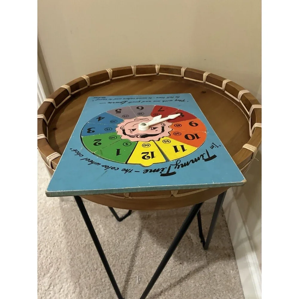 Vintage Puzzle I'M TIMMY TIME Color Wheel Clock Complete 13 Pieces 1960’s